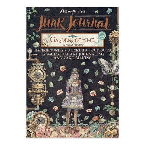 Gardens of Time - Junk Journal Backgrounds, Stickers & Cut Outs