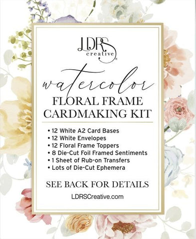Watercolor Floral Frame Card Kit