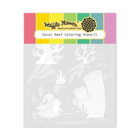 Coral Reef Coloring Stencil