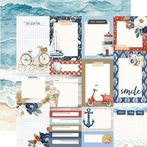 Simple Vintage Sand & Sea - Journal Elements