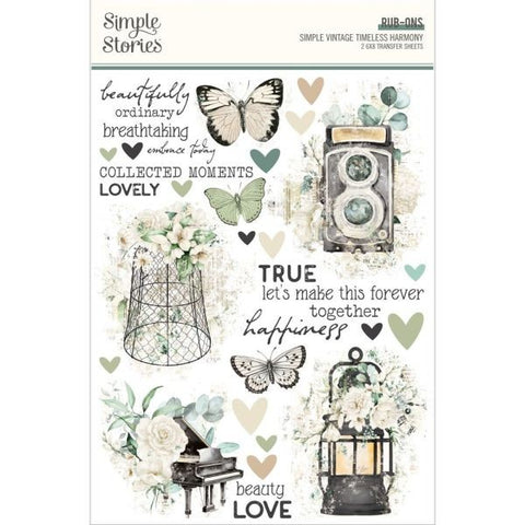 Simple Vintage Timeless Harmony - Rub Ons