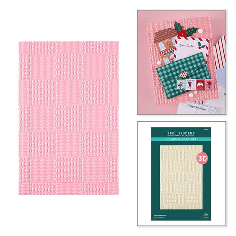 Diamond Blocks - 3D Embossing Folder