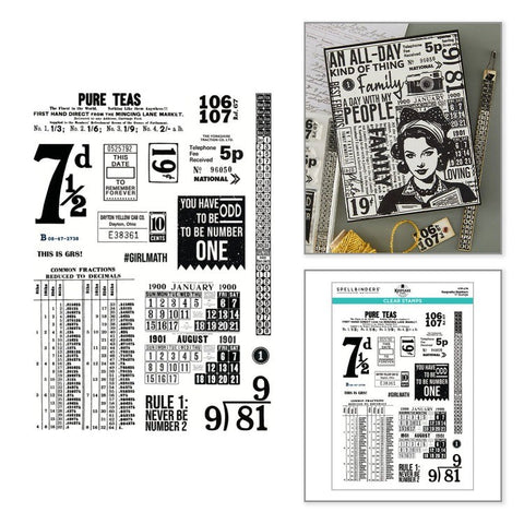 Turn the Page Collection - Keepsake Numbers Clear Stamps