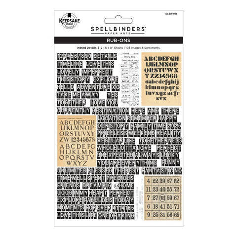 Turn the Page Collection - Noted Details Rub-Ons