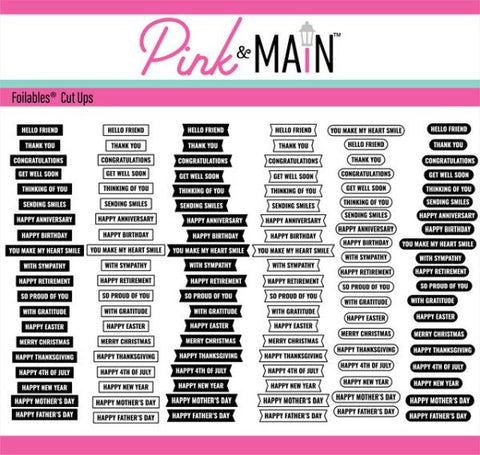 Foilales Cut Ups - Many Sentiment Strips