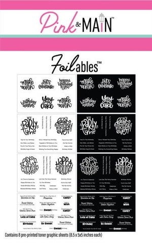 Foilables Sheets - Mega Birthday Sentiments