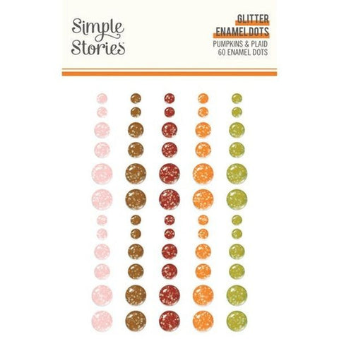 Pumpkins & Plaid - Glitter Enamel Dots