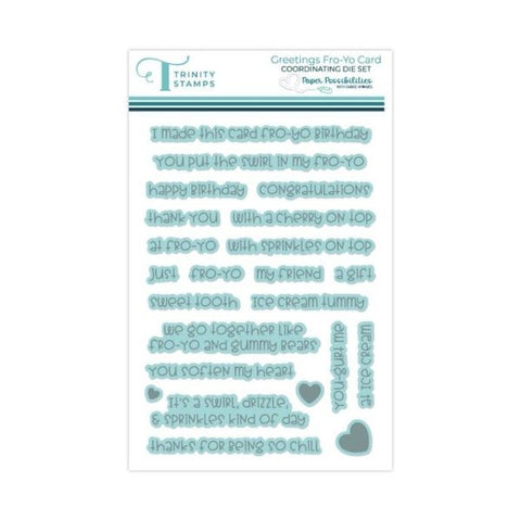 Greetings Fro-Yo Card Coordinating Dies