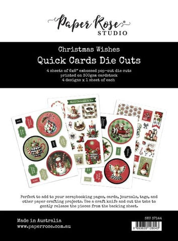 Christmas Wishes - Embossed Die Cuts - Quick Cards