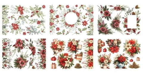 Festive Flora - AquaInk Transfer Sheets