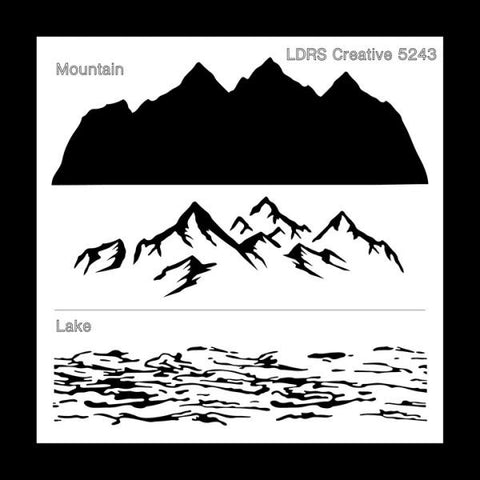 Mountain & Lake Layering Stencil