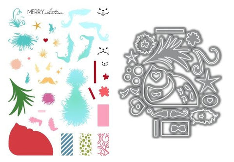 Fuzzy Wuzzies Grumpy Grumpleton - Clear Stamps & Dies
