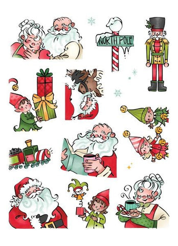 North Pole Postage Collage - Clear Stamps