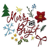 Vault Side-Order Merry & Bright - 2D Embossing Folder & Dies