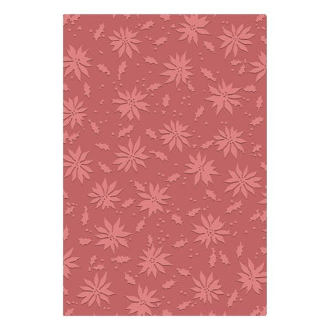 Vault Holly Poinsettia - 2D A5 Embossing Folder