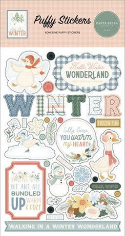 Silly Goose Winter - Puffy Stickers