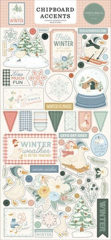 Silly Goose Winter - Chipboard