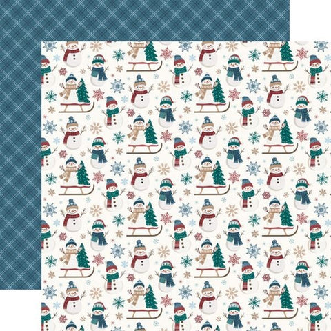 Wonderful Winter Days - Sledding Snowman