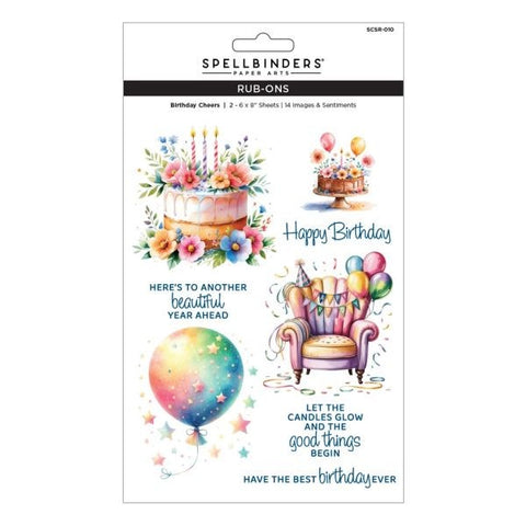 Birthday Cheers - Rub Ons