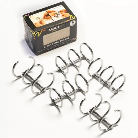 Silver 3-Ring Binder - 5 Pack