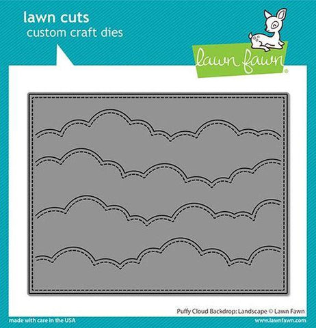 Lawn Cuts - Puffy Cloud Backdrop:  Landscape