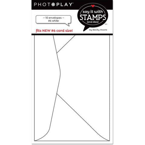Say it in Stamps - #6 White Envelopes