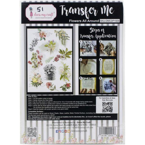 Transfer Me Sheet - Flowers All Around