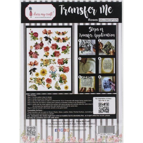 Transfer Me Sheet - Roses