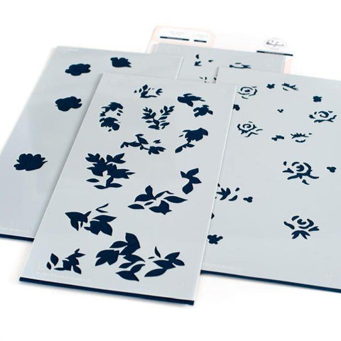 Rainbow Floral - Layering Stencils