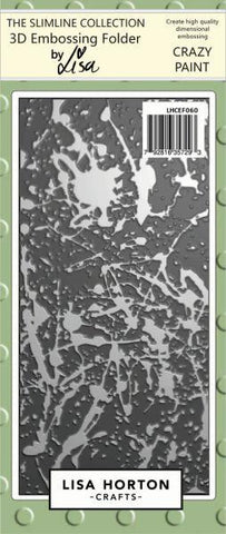 Slimline 3D Embossing Folder - Crazy Paint