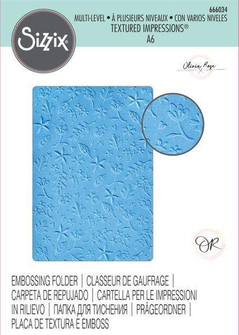 Drifting Leaves - Multilevel Textured Impressions Embossing Folder