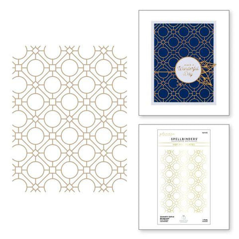 Sealed  - Geometric Optical Background Glimmer Hot Foil Plate