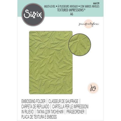 Delicate Leaves - Multilevel Textured Impressions Embossing Folder