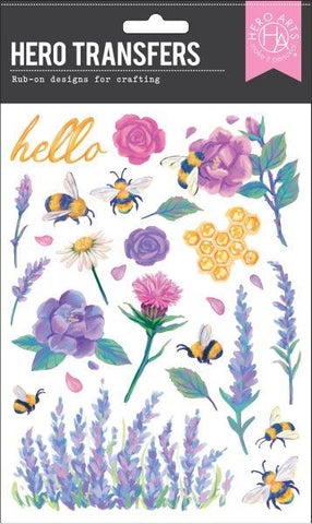 Bees and Florals Rub Ons